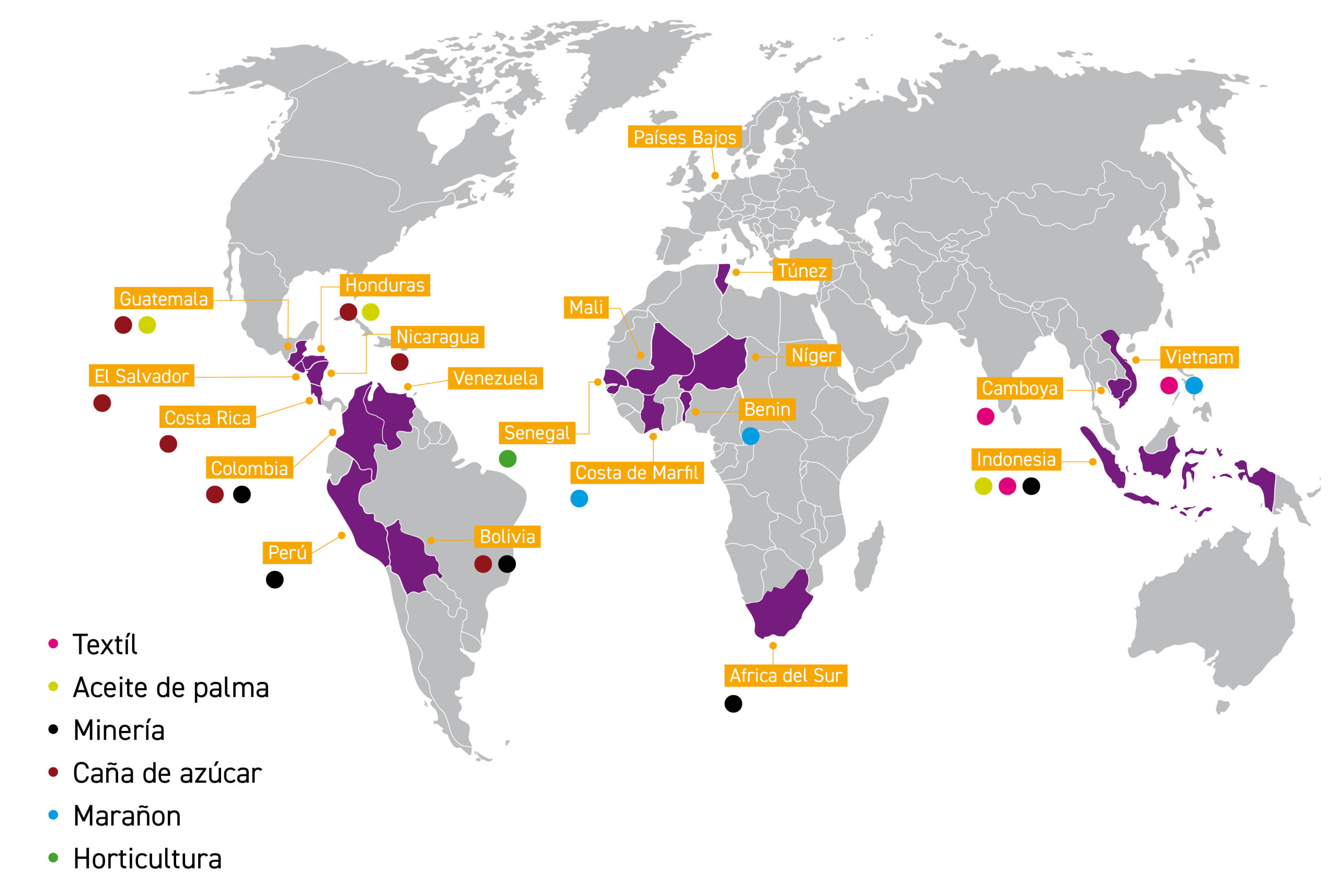 Regiones, paises y cadenas de valor internacionales