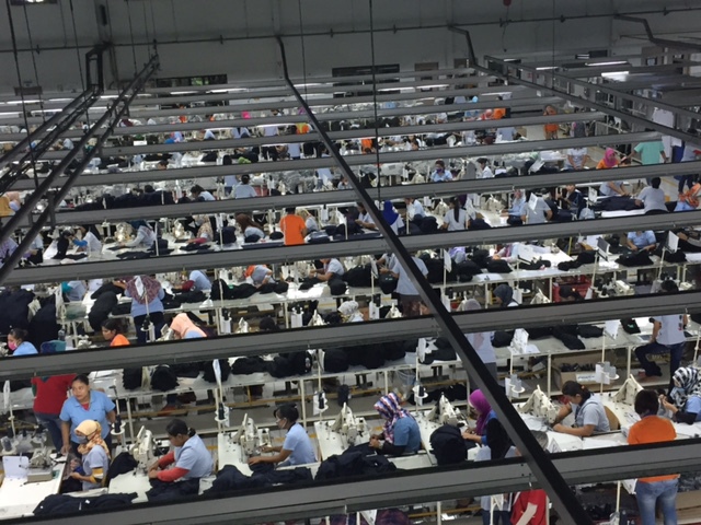 Kledingfabriek in Indonesië.