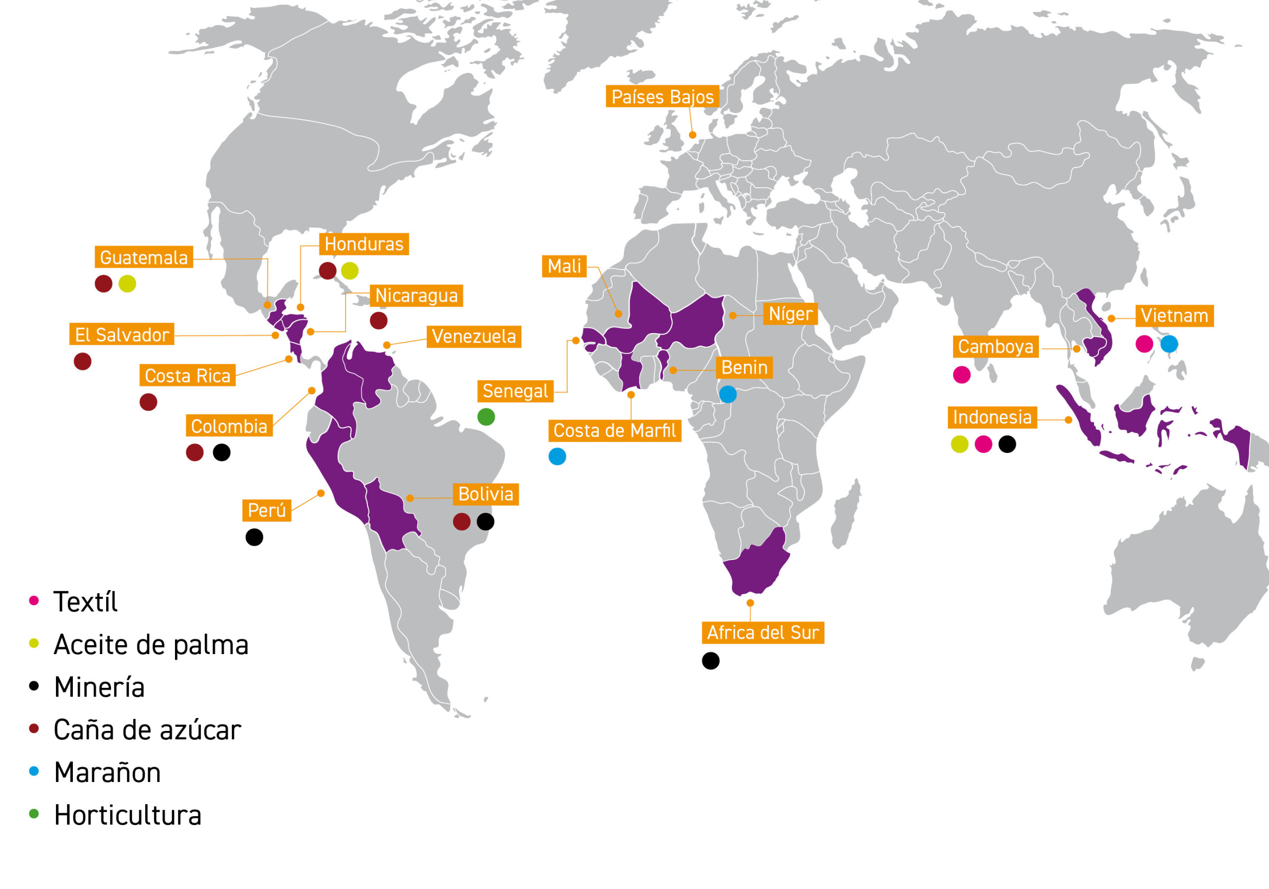 Regiones, paises y cadenas de valor internacionales