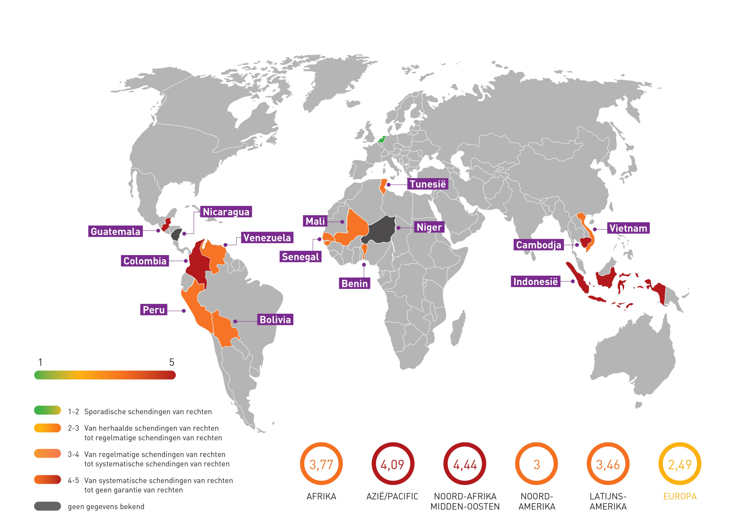 Schendingen van de rechten van werknemers wereldwijd