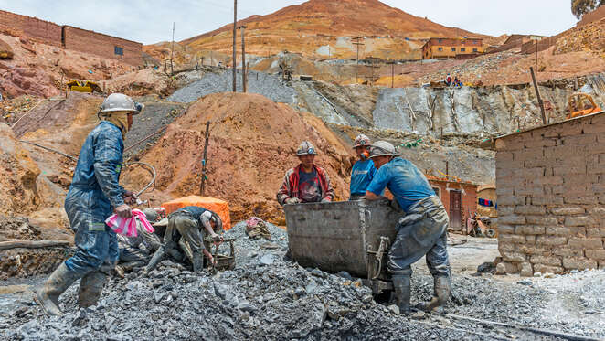 Bolivia mijnwerkers