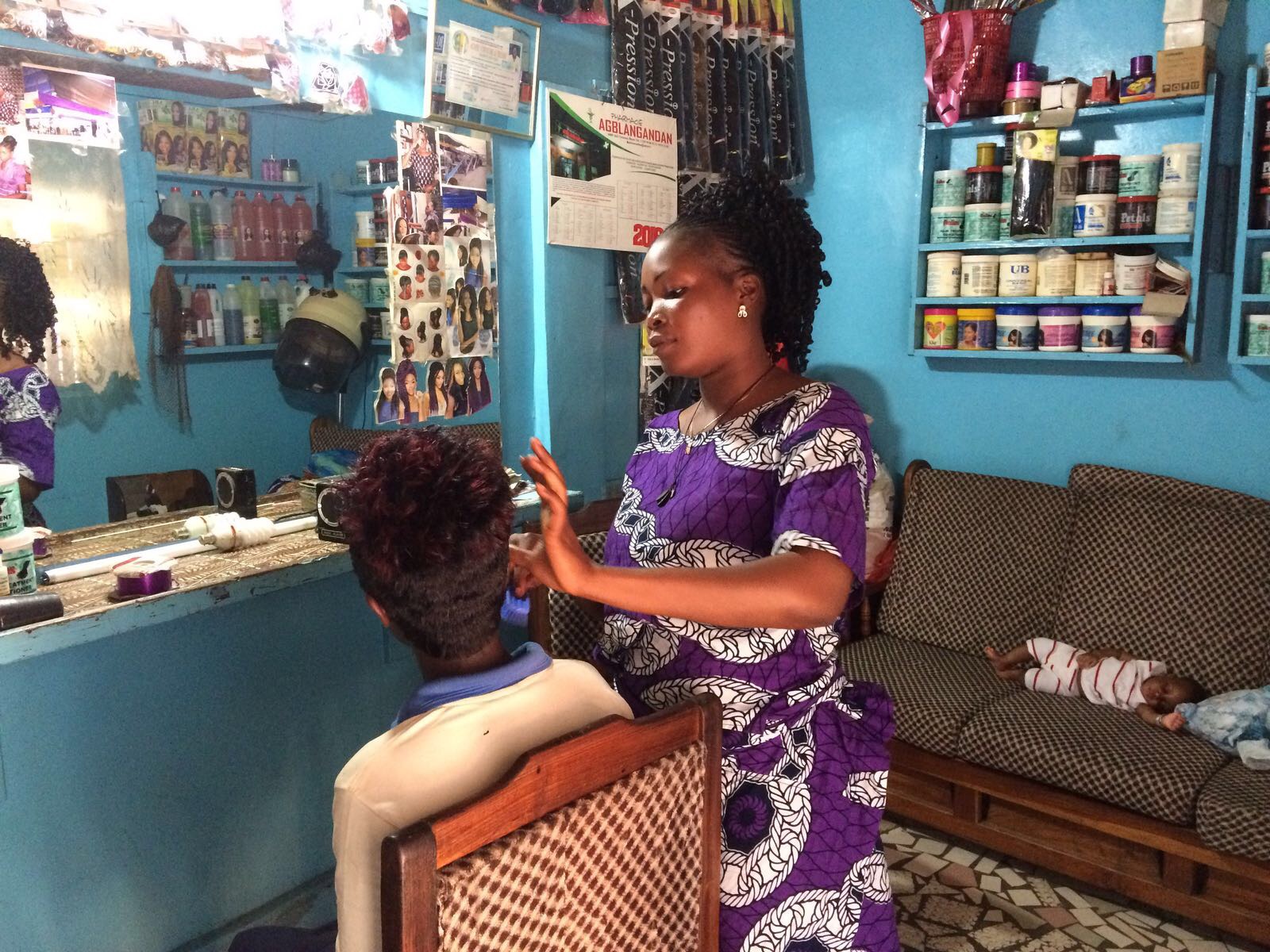 Benin kapper IC CAO v Benin - kappers voor kappers IC CAO project