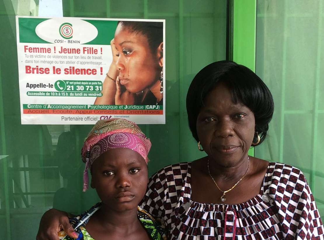 Benin centre d ecoute mme Ekpo en kapster slachtoffer geweld