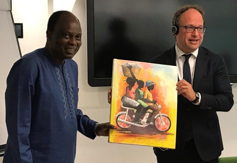Meeting with Minister Koolmees in Benin.