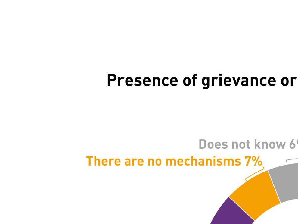 22 Presence of grievance or dispute resolution mechanisms - 2021