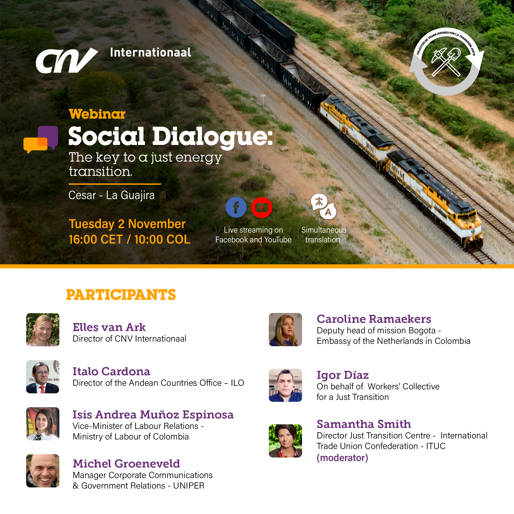 Invitation webinar Social dialogue the key to a just transition